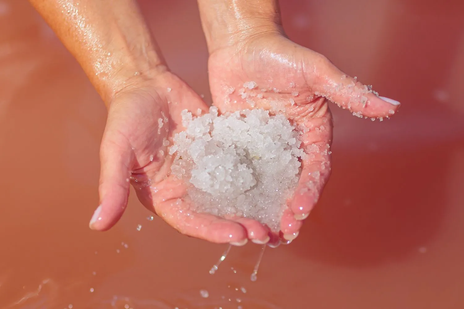 Mineral-rich therapeutic salt from the pink waters of Burgas salt pools
